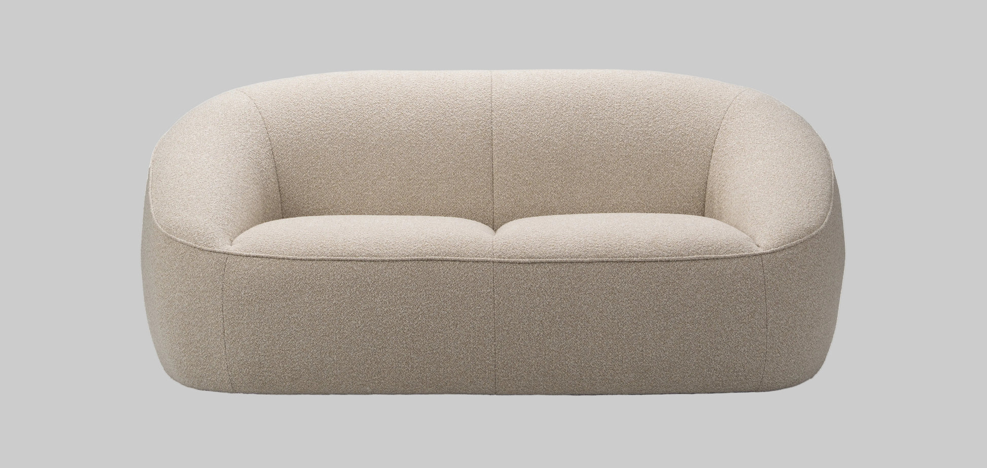 Beige sofa on a grey background