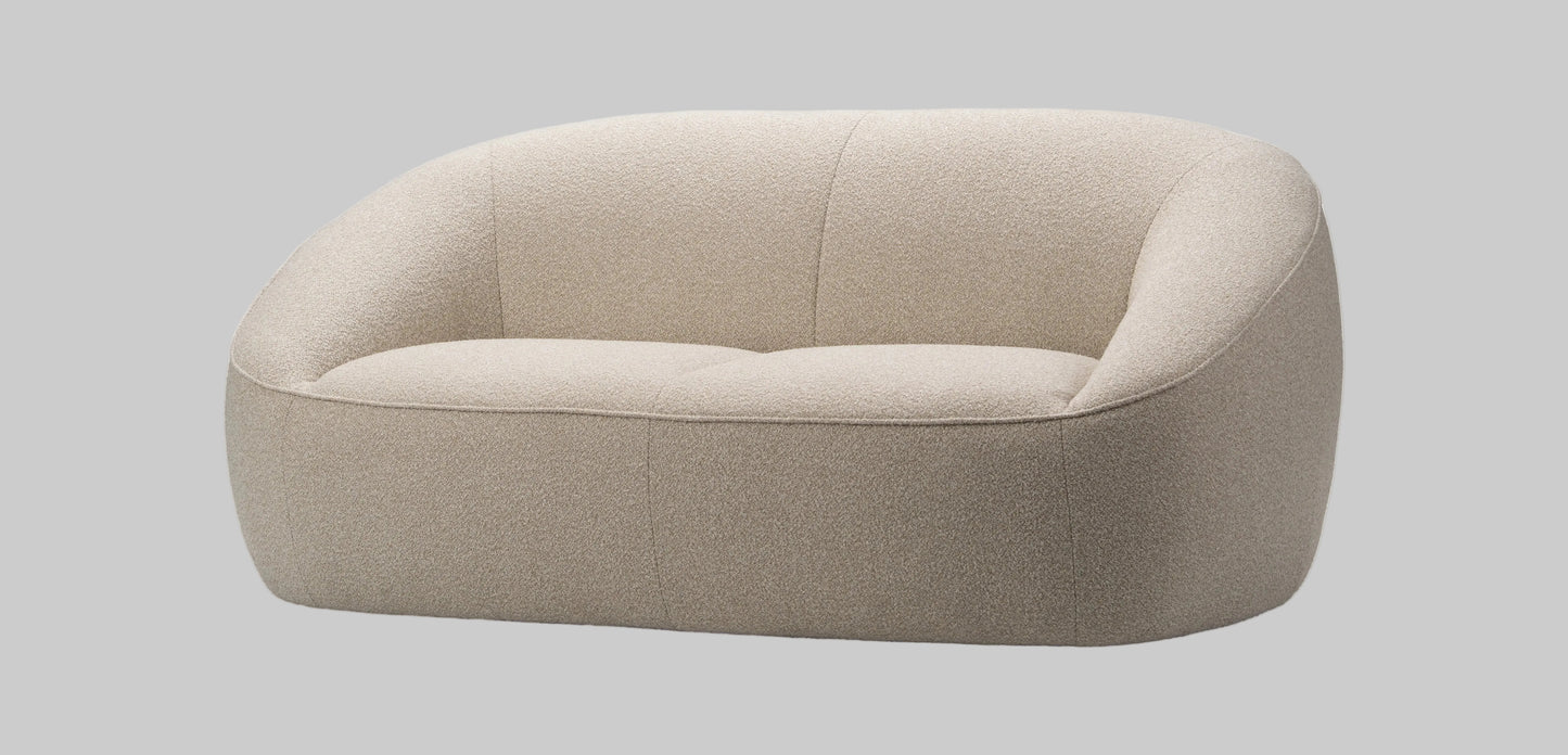 Beige sofa on a grey background