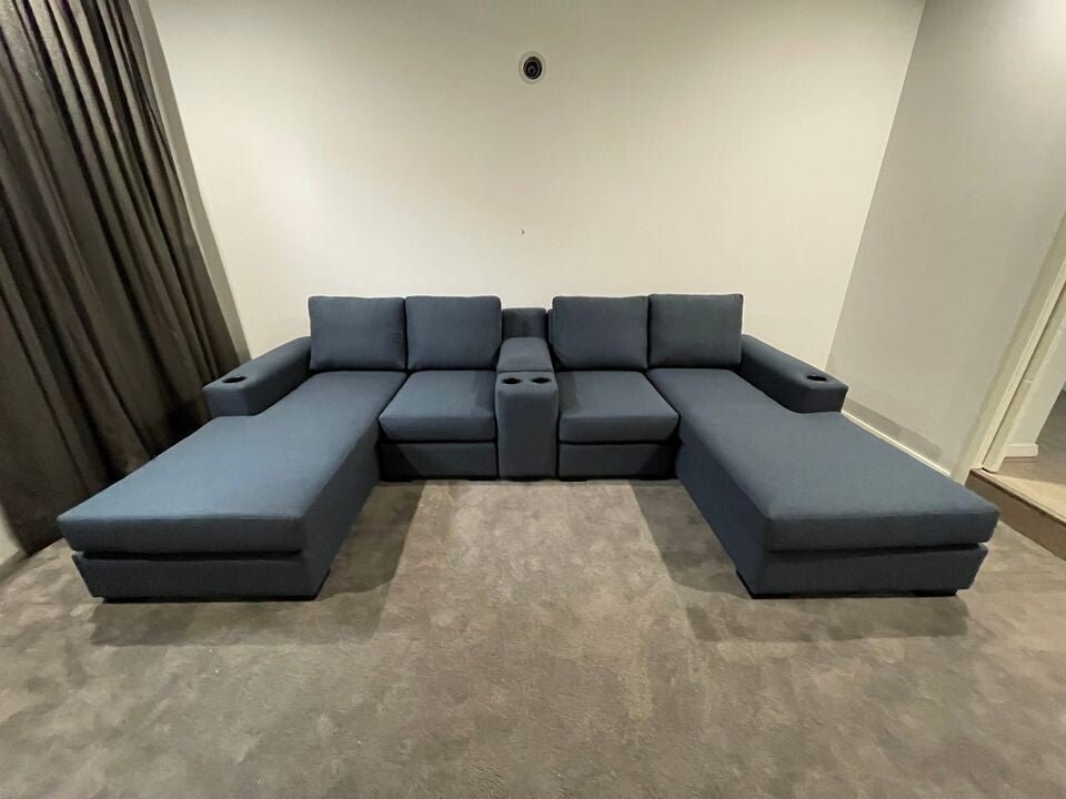 Larkham Dual chaise lounge with centre console - 4 seat - Leisure Lounges