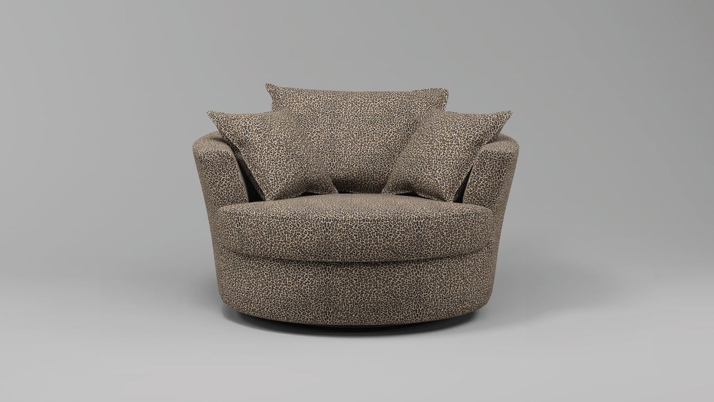 Leopard Swivel Chair - Leisure Lounges