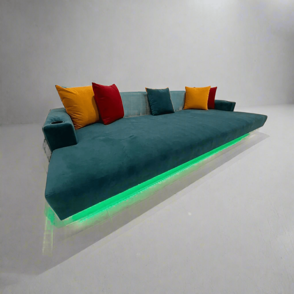 Dream Coat daybed 3400 x 1800 - Floating base - Lights - Leisure Lounges