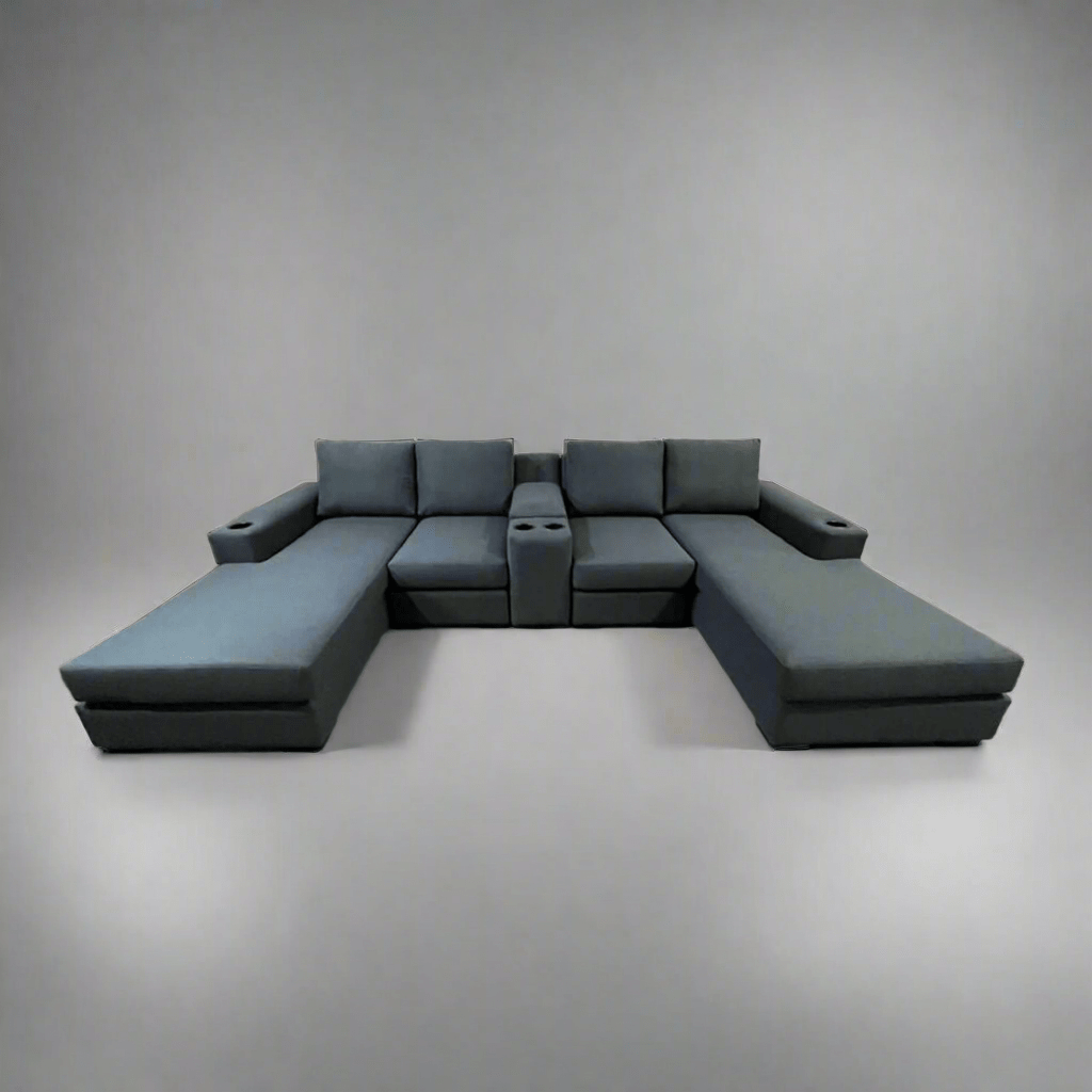 Larkham Dual chaise lounge with centre console - 4 seat - Leisure Lounges